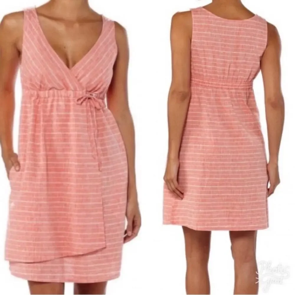 Patagonia island hemp crossover dress size 8 pink - Picture 3 of 4